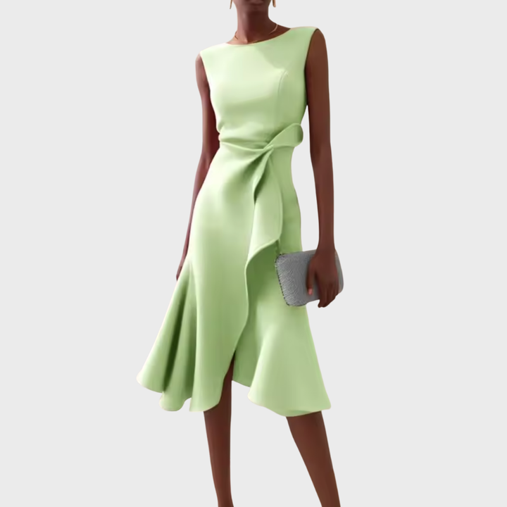Sheila | Women's Draped Asymmetric Elegant Midi Dress