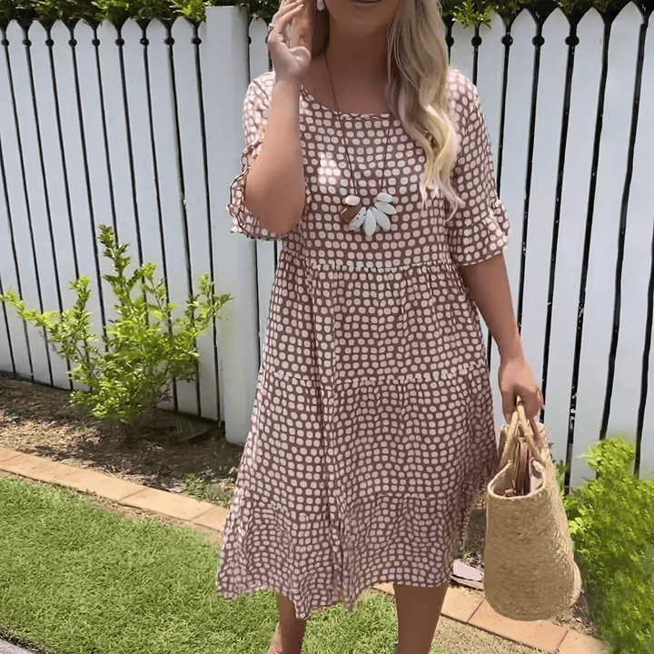 ZORA | SABLE SHORT-SLEEVE MIDI DRESS