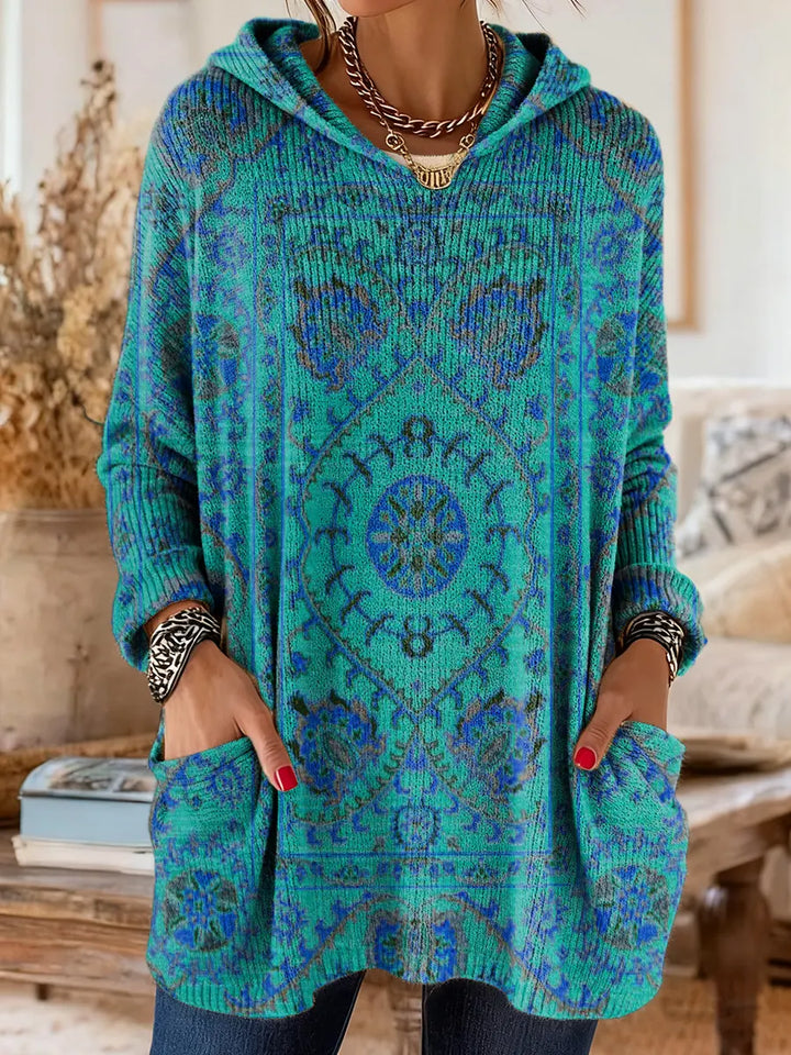 Dolores | Retro Ethnic Print Hooded Tunic
