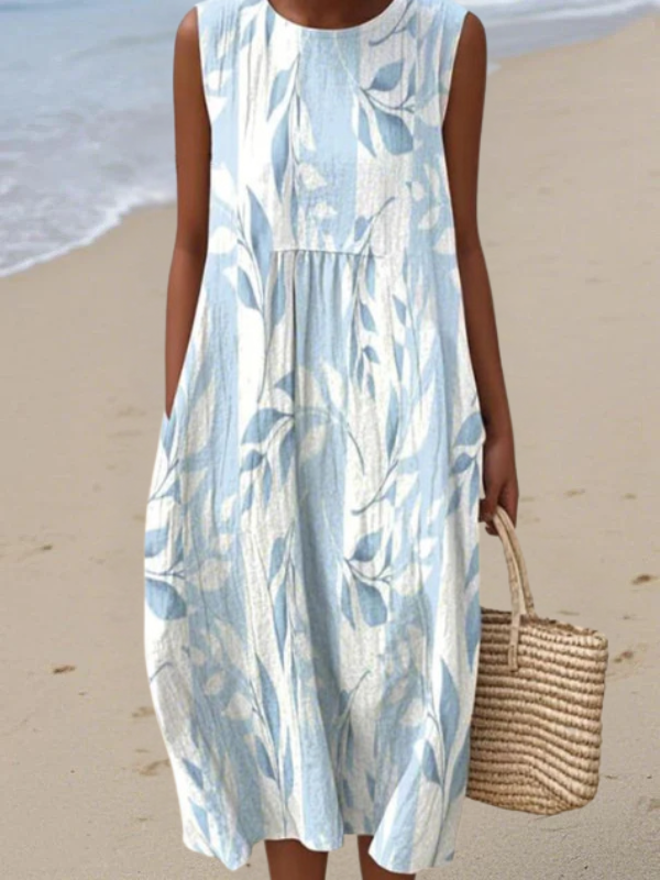 JOYCE | LEAFY ELEGANT MIDI DRESS