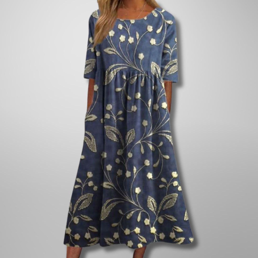 Gail | Women's Relaxed Floral Casual Midi Dress
