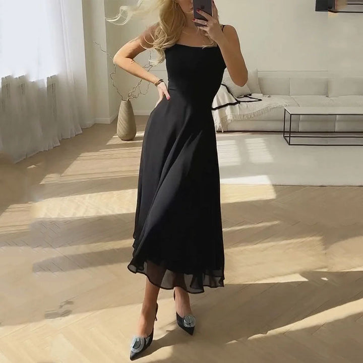 Elke | Women's Square Neck Midi Bridesmaid Dress