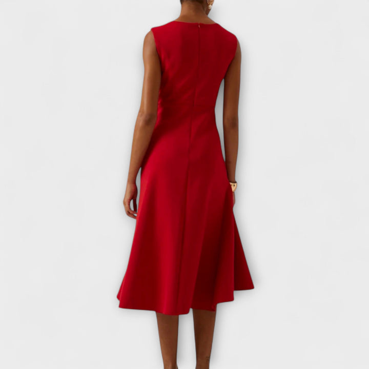 Sheila | Women's Draped Asymmetric Elegant Midi Dress