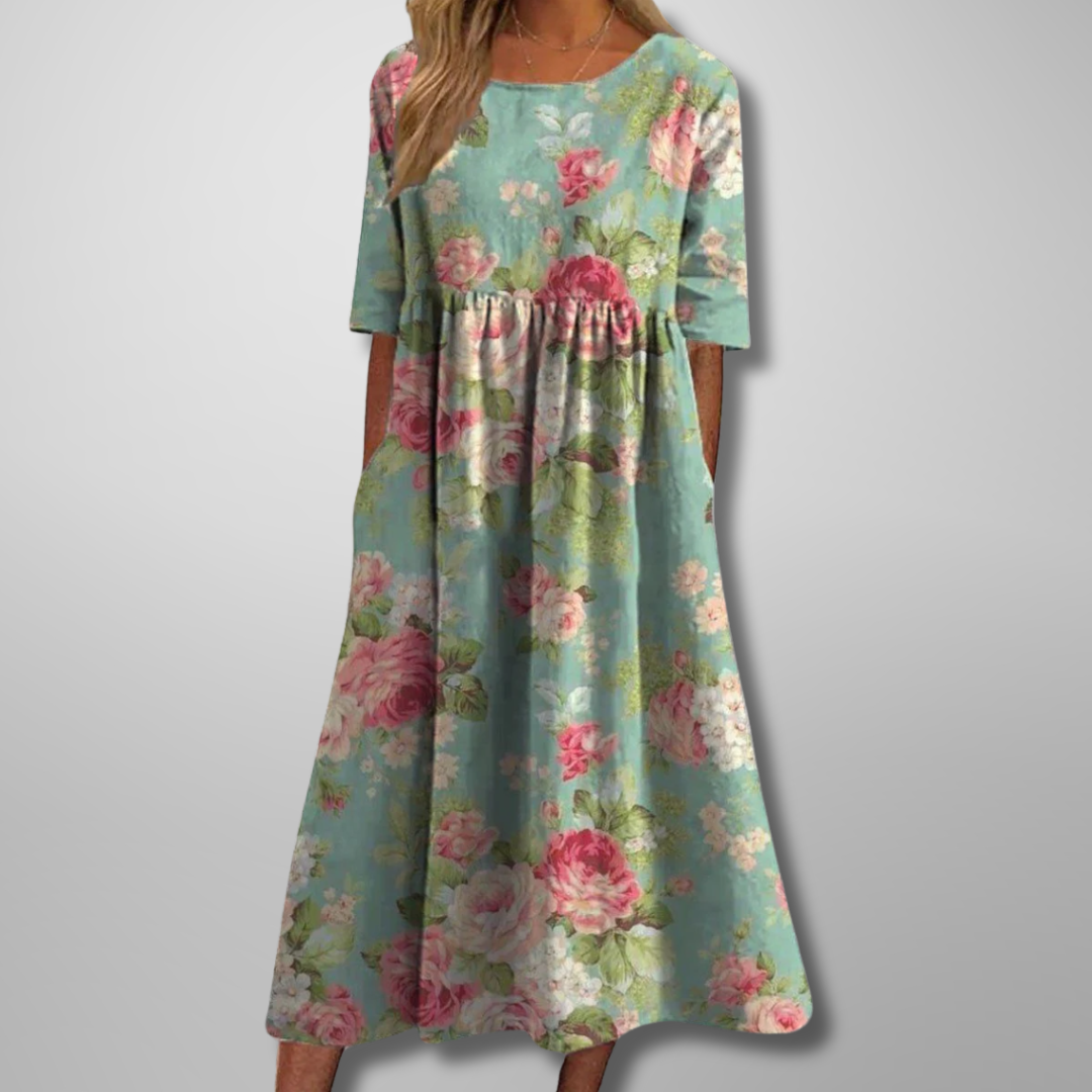 Gail | Women's Relaxed Floral Casual Midi Dress