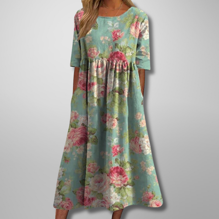Gail | Women's Relaxed Floral Casual Midi Dress
