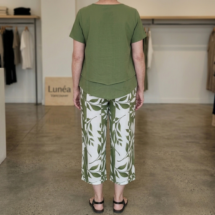 Arvessa™ | Casual Leaf Print Two Piece Set