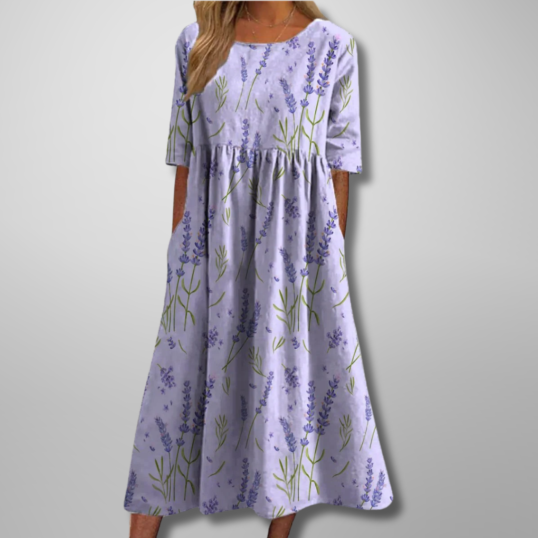 Gail | Women's Relaxed Floral Casual Midi Dress