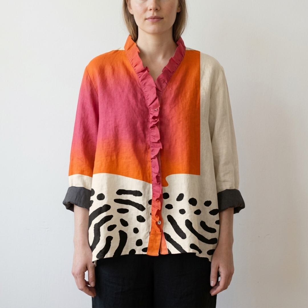 Melinda | Elegant Linen Blouse