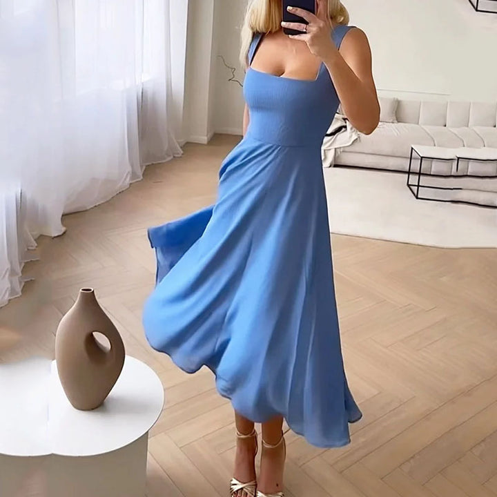 Elke | Women's Square Neck Midi Bridesmaid Dress