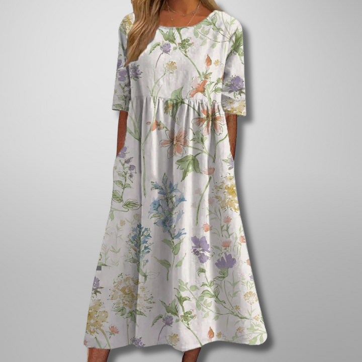 Gail | Women's Relaxed Floral Casual Midi Dress