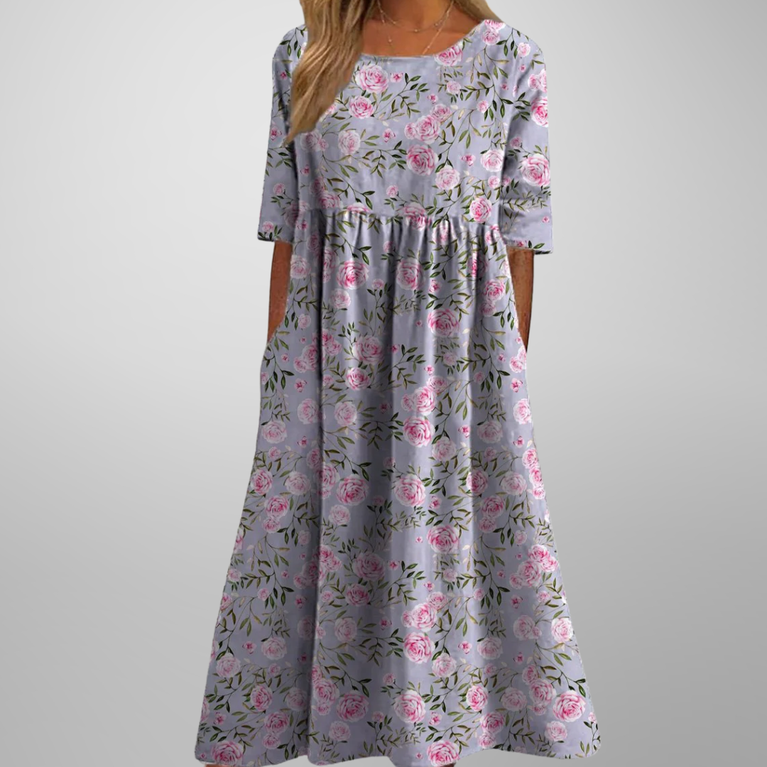 Gail | Women's Relaxed Floral Casual Midi Dress