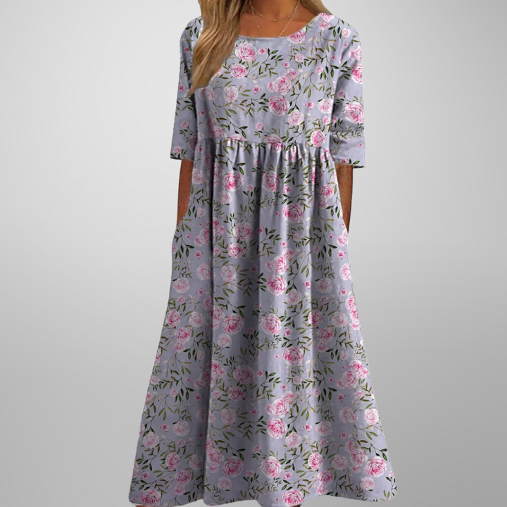 Gail | Women's Relaxed Floral Casual Midi Dress