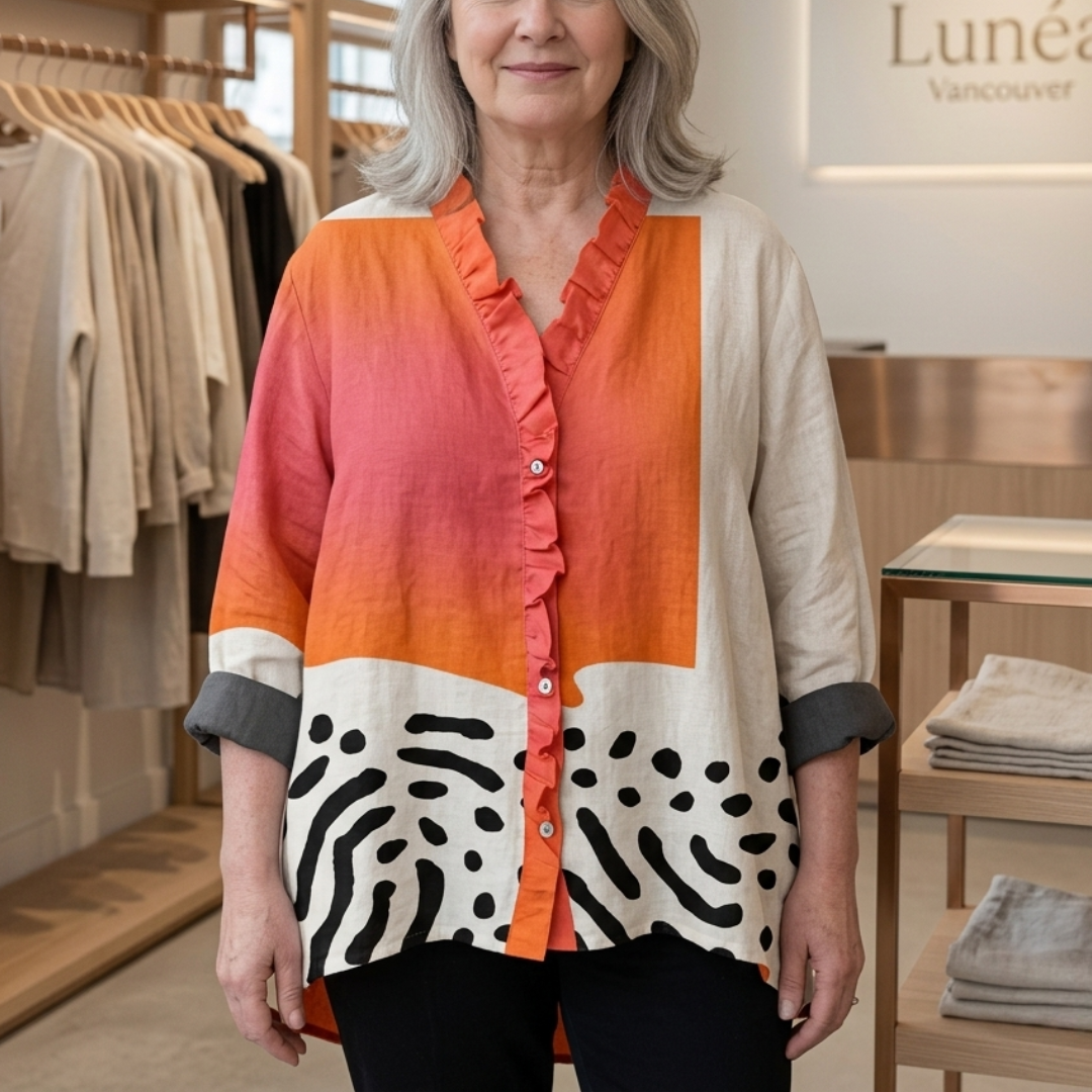 Melinda | Elegant Linen Blouse