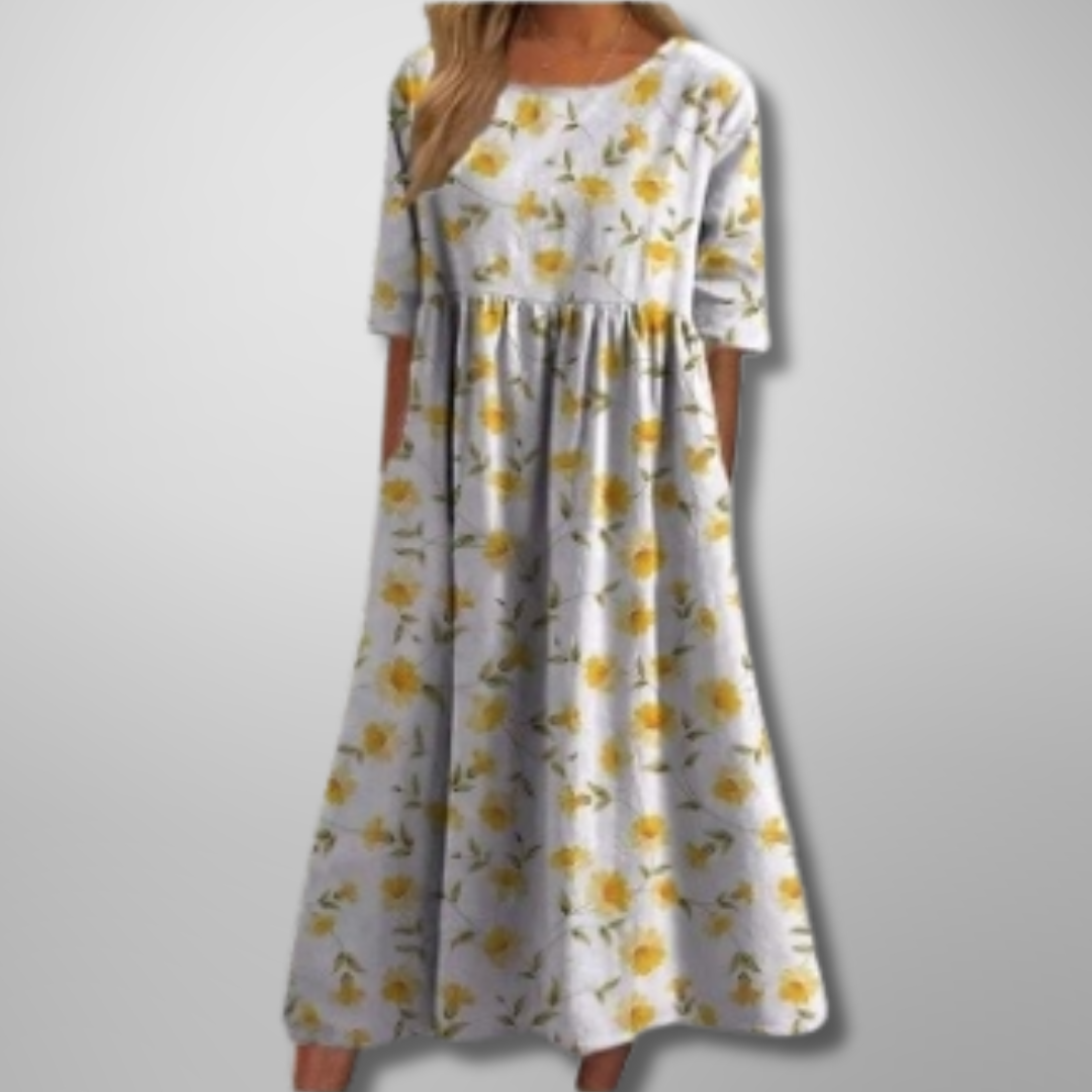 Gail | Women's Relaxed Floral Casual Midi Dress