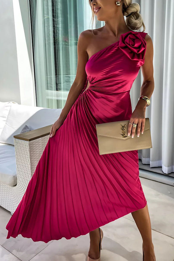 Mandy | Women's Pleated Wedding Guest Midi Dress