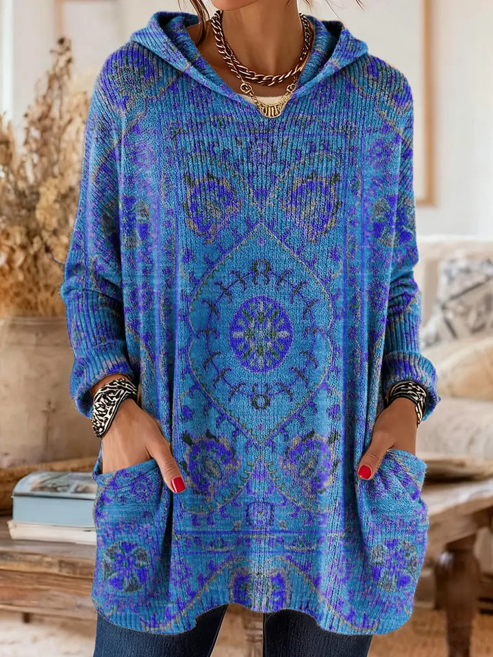 Dolores | Retro Ethnic Print Hooded Tunic
