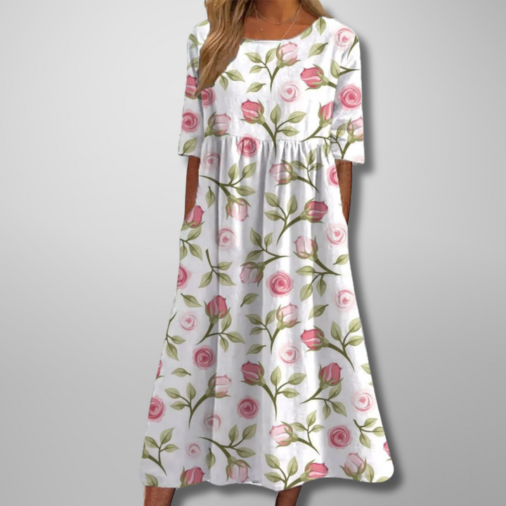 Gail | Women's Relaxed Floral Casual Midi Dress