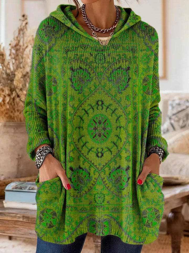 Dolores | Retro Ethnic Print Hooded Tunic