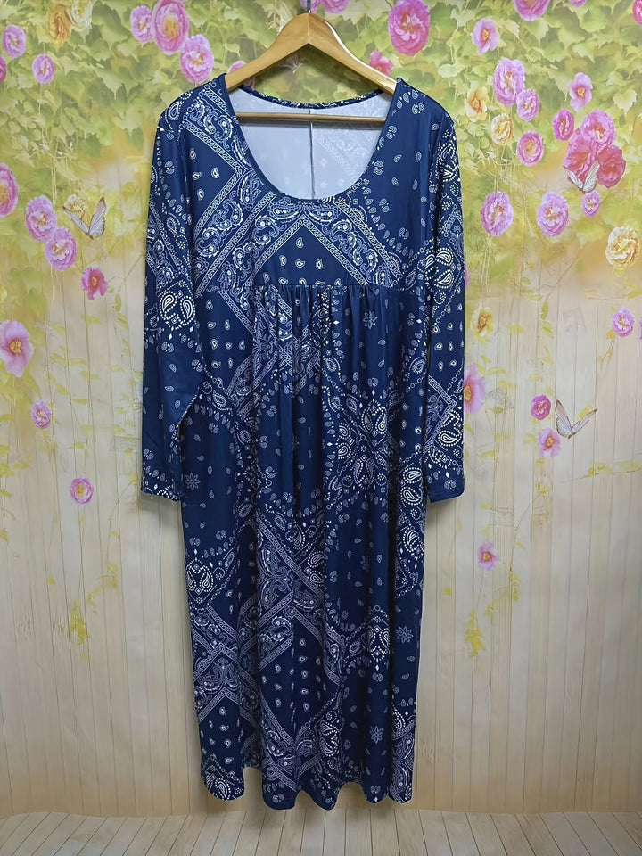 ELOWEN | CASUAL LONG SLEEVE MIDI DRESS