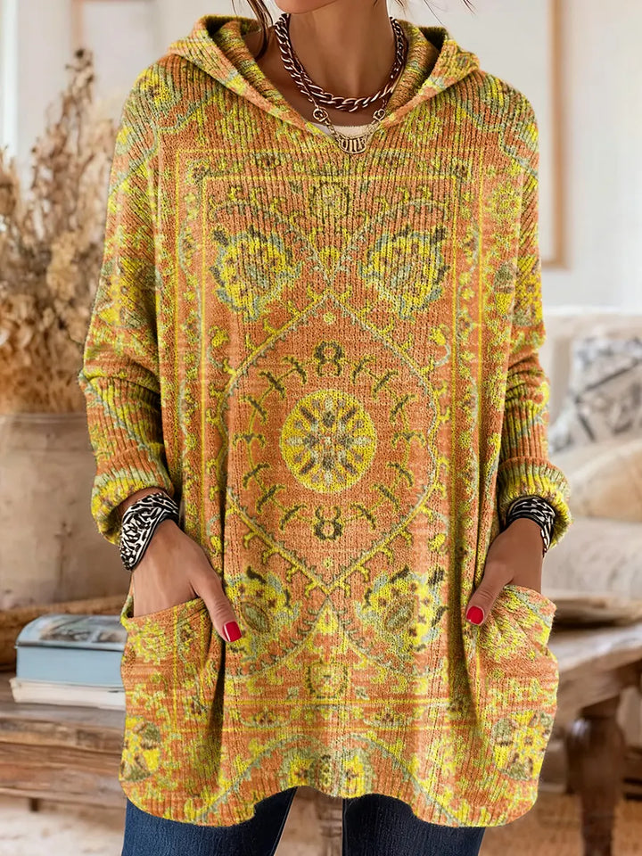 Dolores | Retro Ethnic Print Hooded Tunic