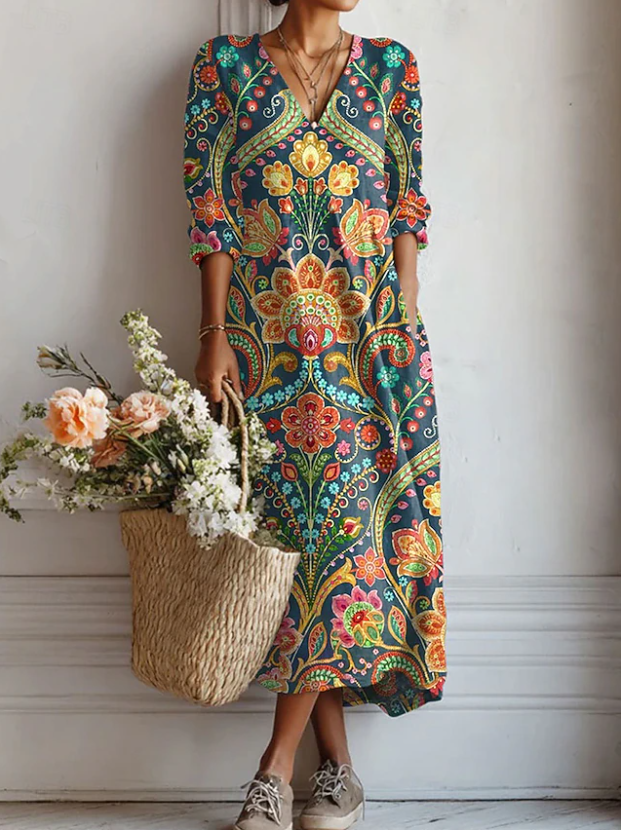 LEIRE | Ethnic Style Maxi Dress