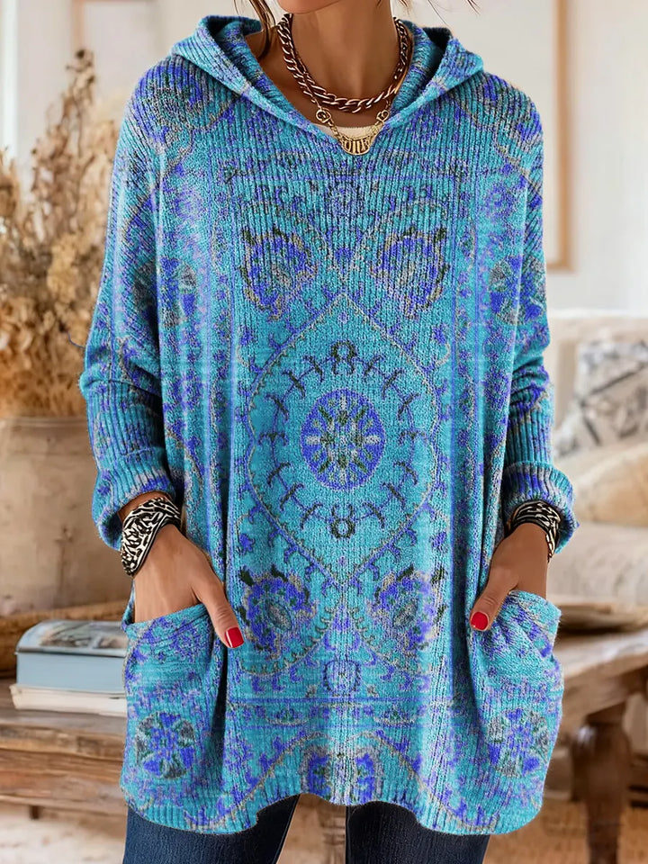Dolores | Retro Ethnic Print Hooded Tunic