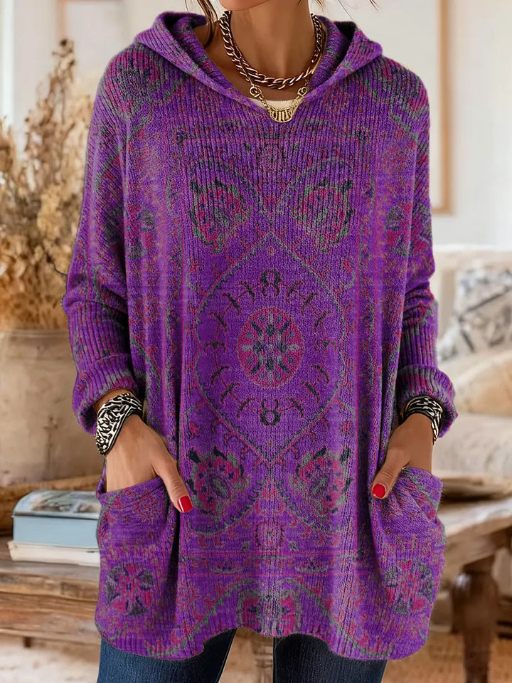 Dolores | Retro Ethnic Print Hooded Tunic