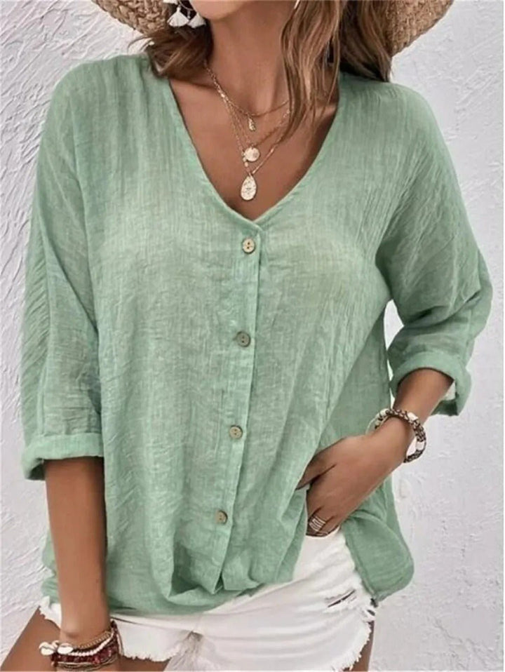 FAYO | BREEZY V-NECK SUMMER TOP