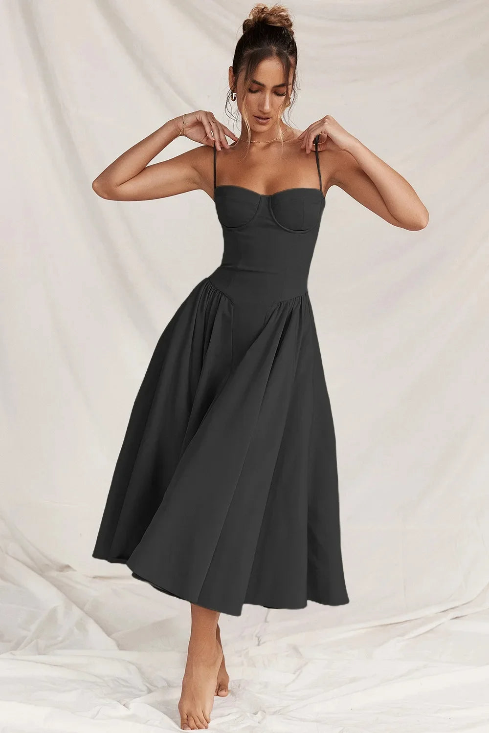 Sasha | Women's A-line Bridesmaid Midi Dress