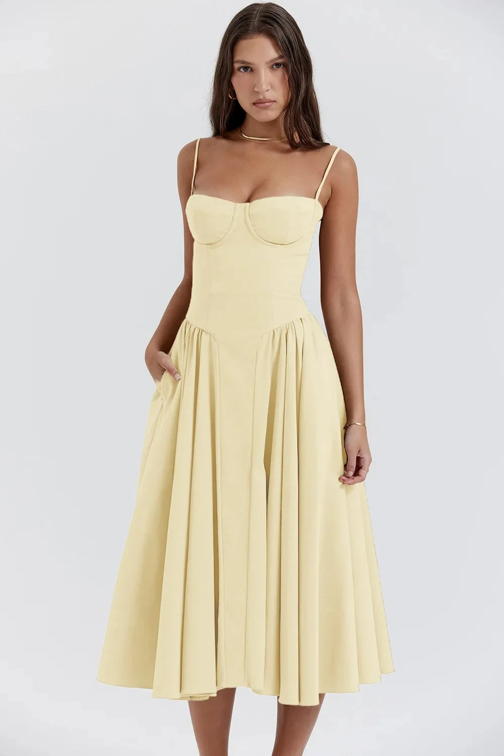 Sasha | Women's A-line Bridesmaid Midi Dress