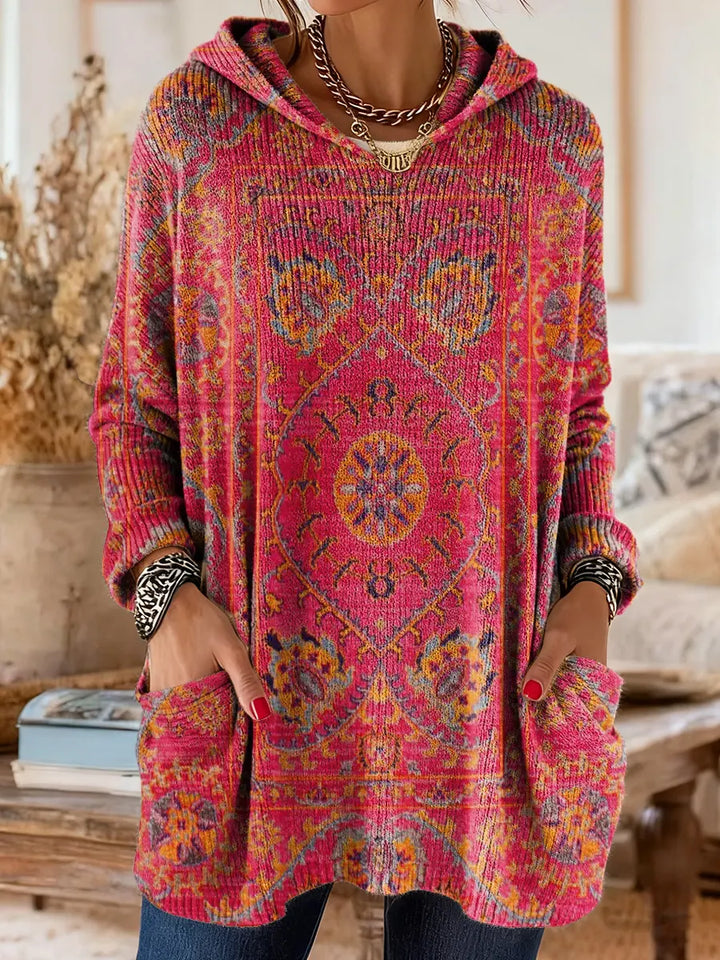 Dolores | Retro Ethnic Print Hooded Tunic