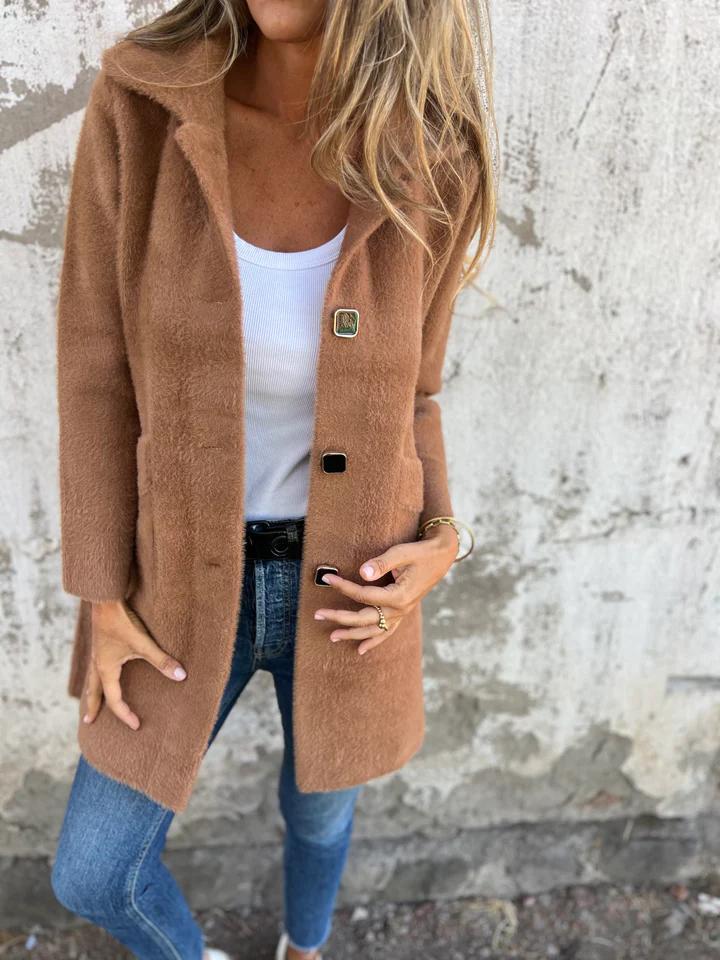 Thalia™ | Elegant Wool Blend Coat