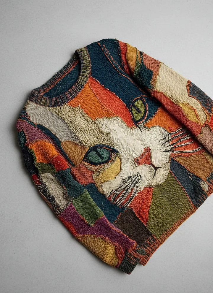 Abigail – Cat Patchwork Sweater
