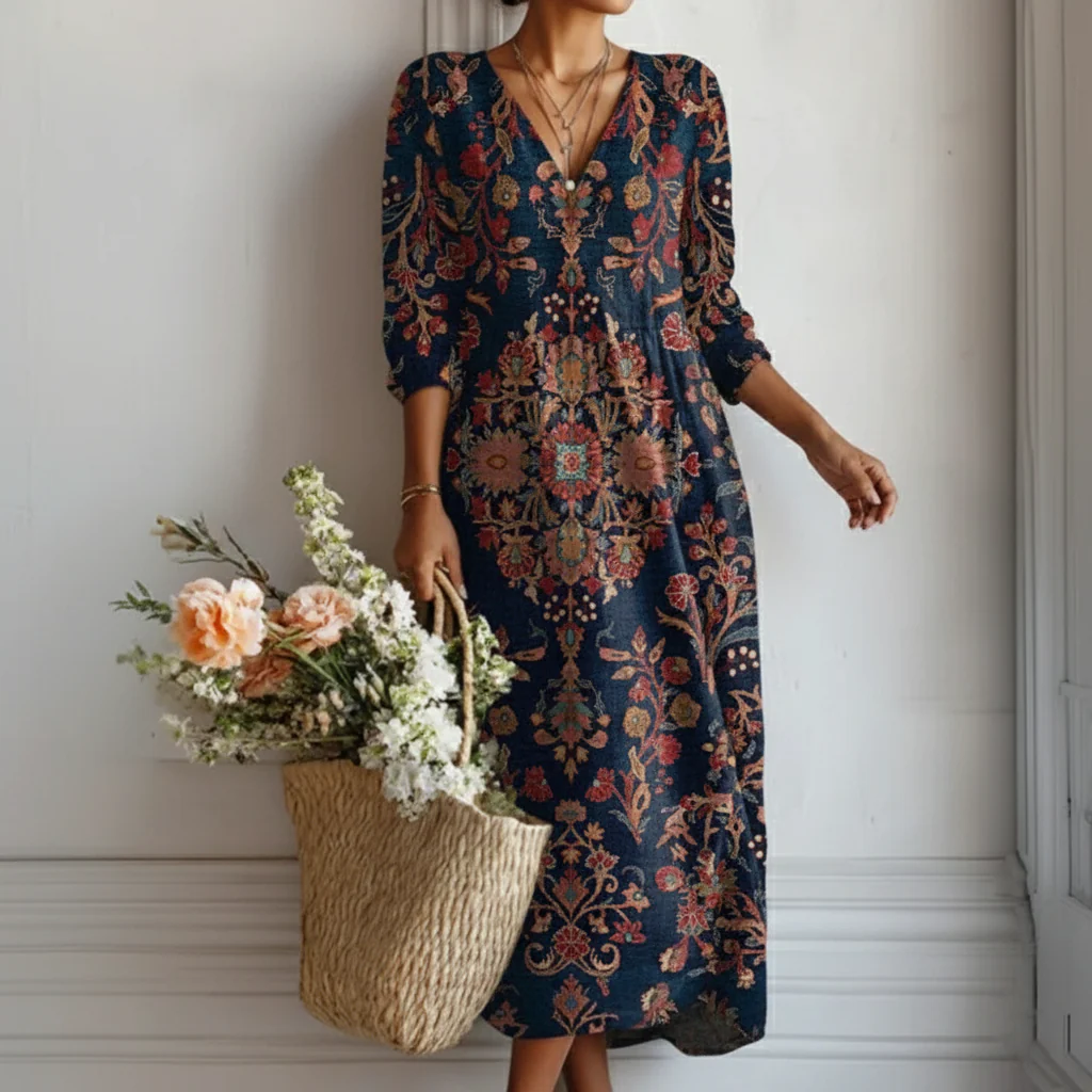 LEIRE | Ethnic Style Maxi Dress