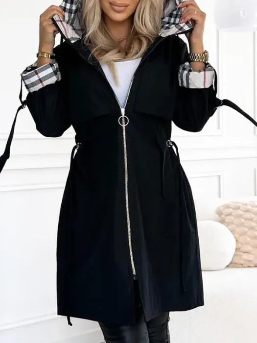 NATALIE™ | WOMEN'S COAT WITH FRONT ZIP AND MODERN DESIGN