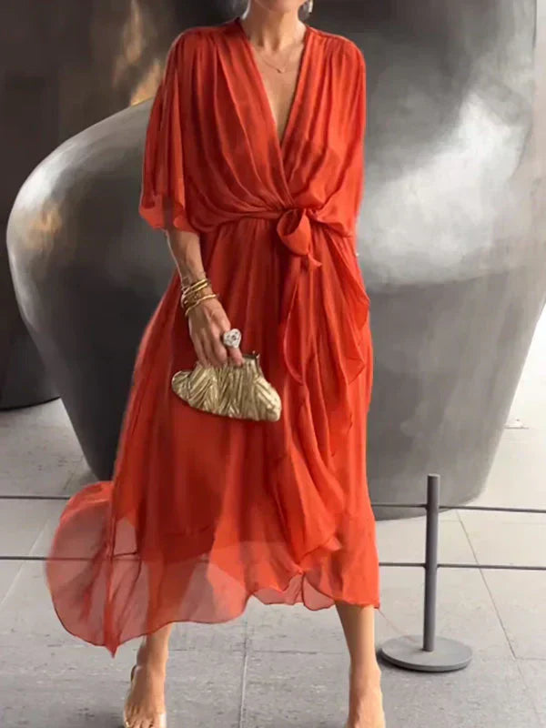 Whitney | Women's Summer V-Neck Maxi Dress