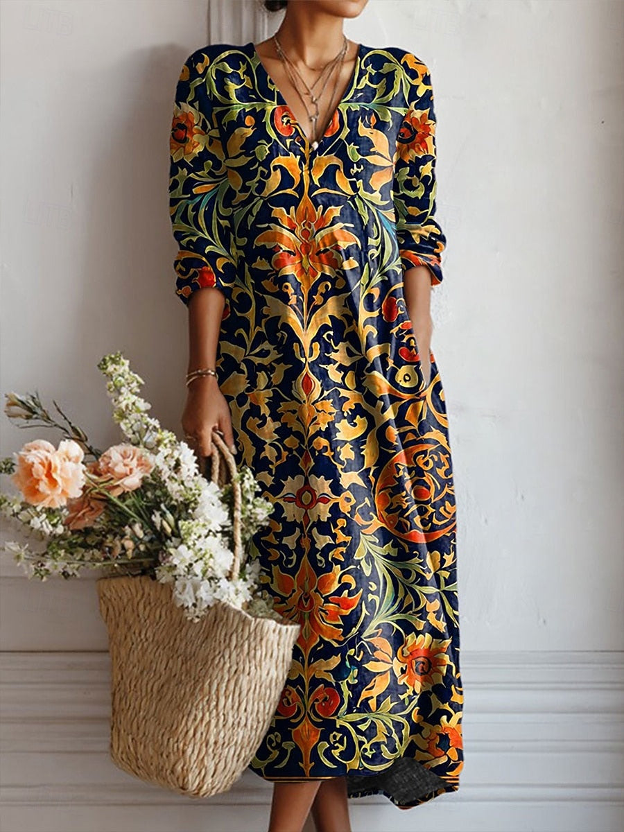 LEIRE | Ethnic Style Maxi Dress