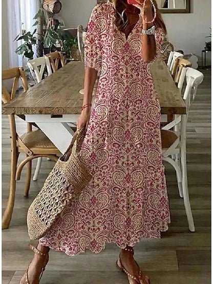 Luna | Summer Boho Midi Dress